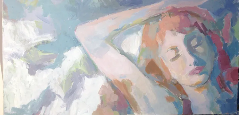 Les dormeurs n°7 — peinture, Valérie Billet