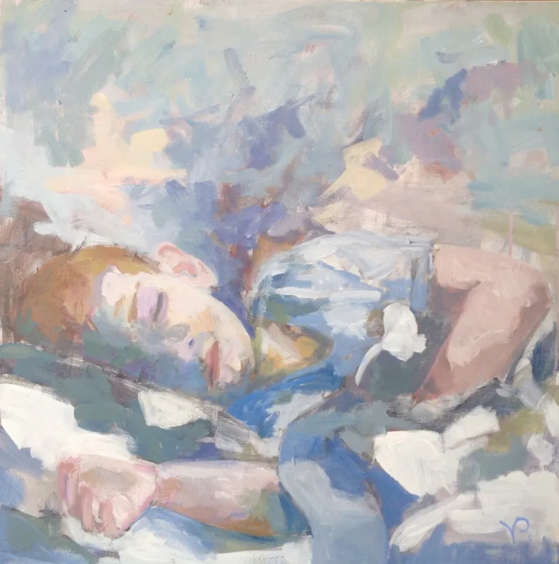 Les dormeurs n°3 — painting, Valérie Billet