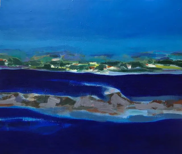 Etang de Thau n°1 — painting, Valérie Billet