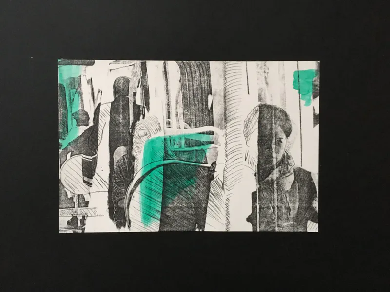 Le Tram — gravures — dessin de Valérie Billet