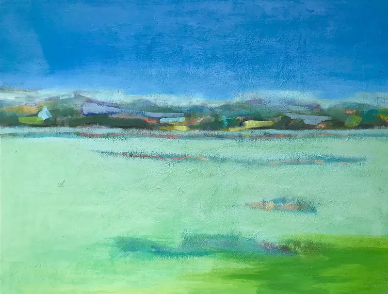 Etang de Thau n°2 — painting, Valérie Billet