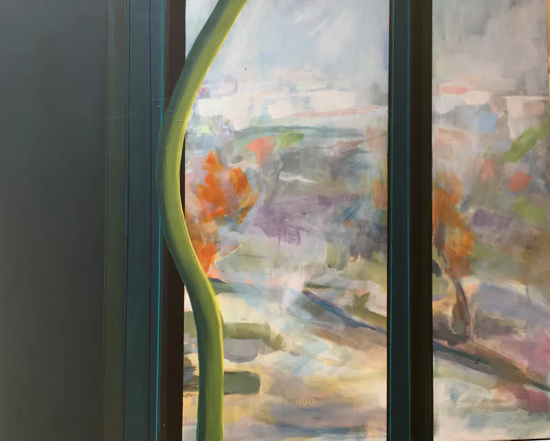 Le Tram n°9 Voyage — peinture, Valérie Billet