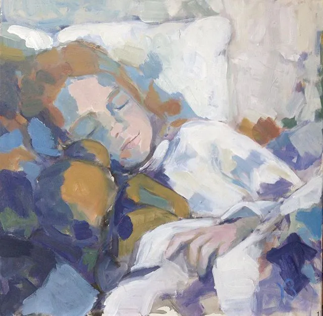 Les dormeurs n°4 (le sommeil) — painting, Valérie Billet