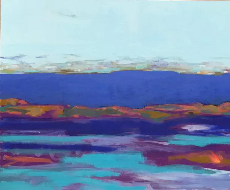 Etang de Thau n°3 — peinture, Valérie Billet