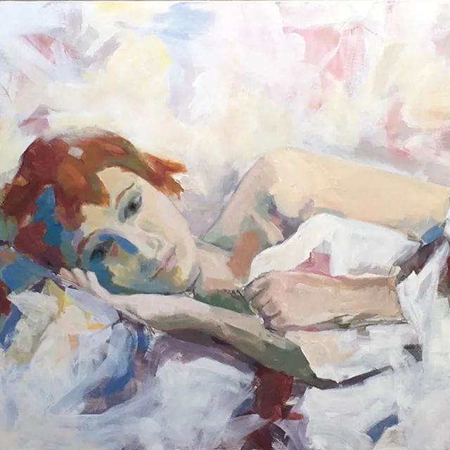 Les dormeurs n°1 — painting, Valérie Billet