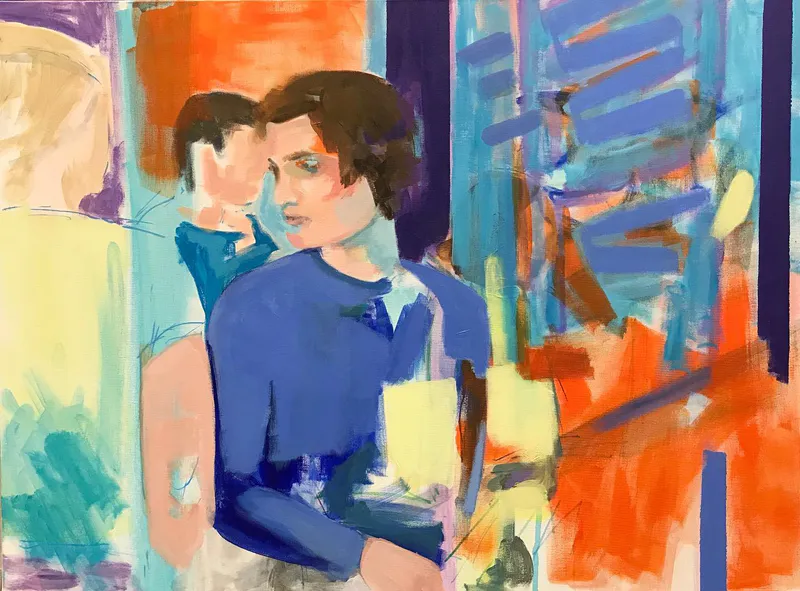 Croisements n°1 — painting, Valérie Billet