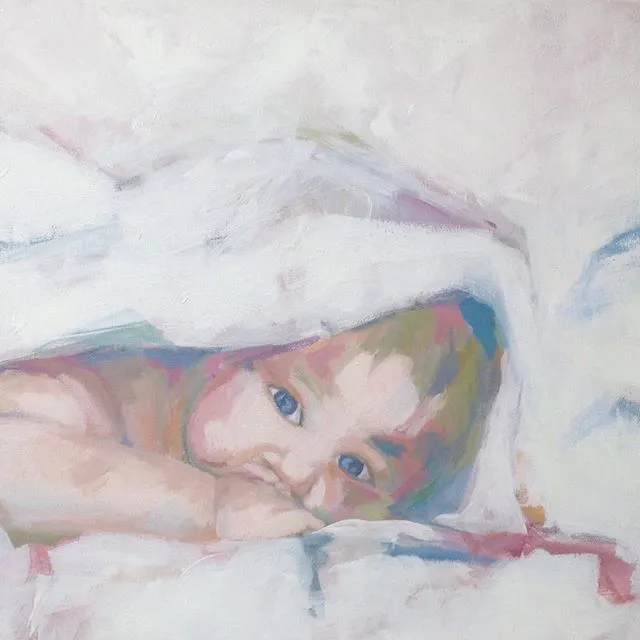 Les dormeurs n°5 — peinture, Valérie Billet